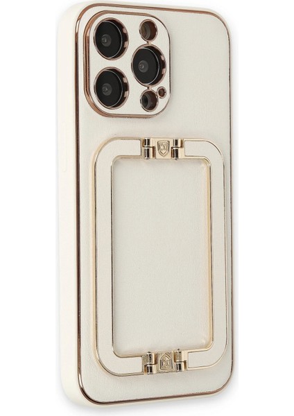 Newface iPhone 13 Pro Kılıf Coco Elit Kapak - Beyaz