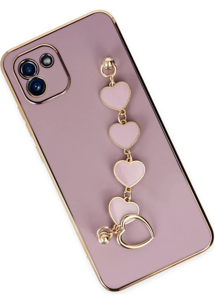 Newface Samsung Galaxy A03 Kılıf Esila Silikon - Mor modelleri