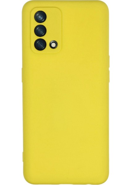 Newface Oppo A74 4g Kılıf Nano Içi Kadife Silikon - Sarı