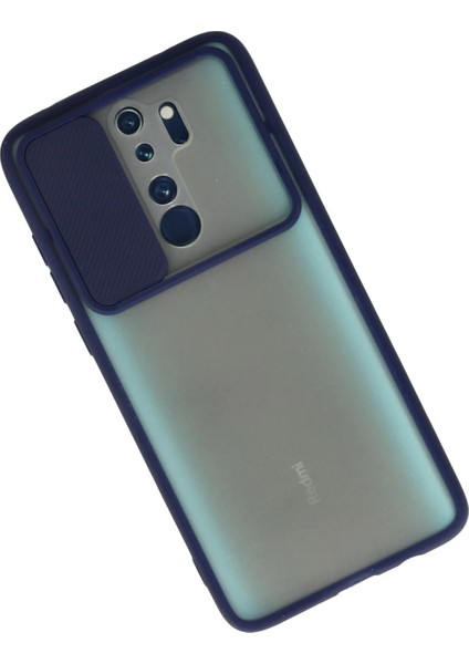 Newface Xiaomi Redmi Note 8 Pro Kılıf Palm Buzlu Kamera Sürgülü Silikon - Lacivert fiyatları