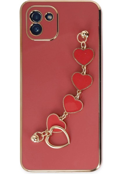 Newface Samsung Galaxy A03 Kılıf Esila Silikon - Kırmızı fiyatları