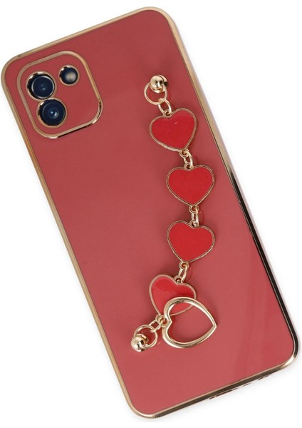 Newface Samsung Galaxy A03 Kılıf Esila Silikon - Kırmızı modelleri