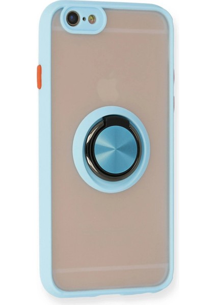 Newface iPhone 6 Kılıf Montreal Yüzüklü Silikon Kapak - Buz Mavi fiyatları