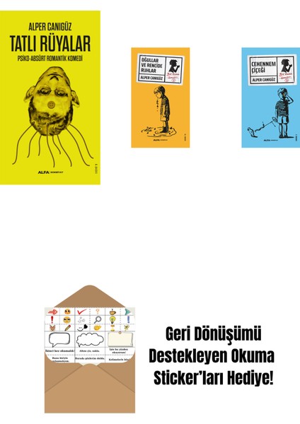 Tatlı Rüyalar + Oğullar ve Rencide Ruhlar + Cehennem Çiçeği + Okuma Sticker'ları