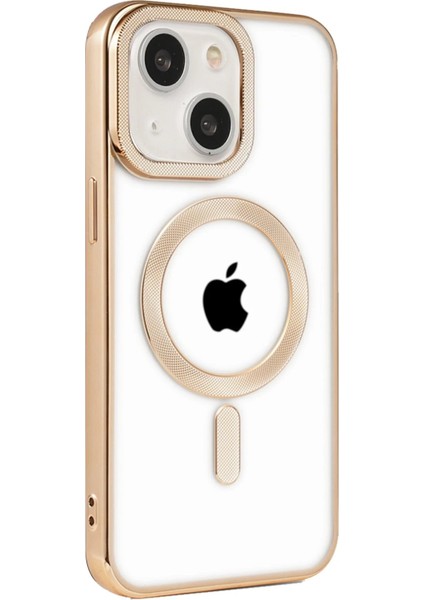 Newface iPhone 15 Kılıf Kronos Magsafe Kapak - Gold