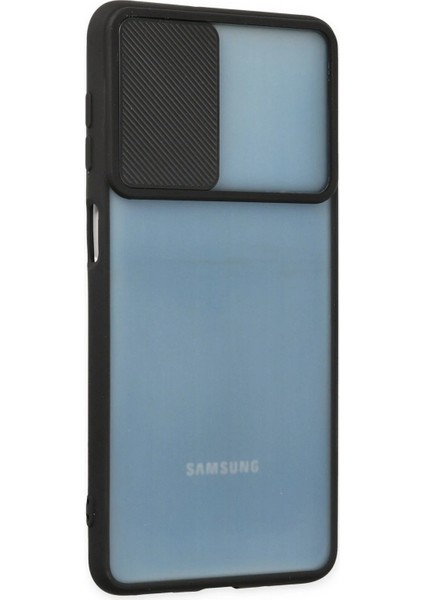 Newface Samsung Galaxy M52 5g Kılıf Palm Buzlu Kamera Sürgülü Silikon - Siyah fiyatları