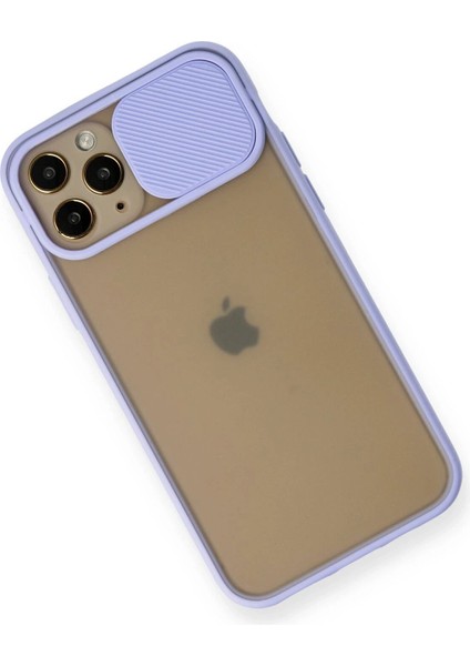 Newface iPhone 11 Pro Kılıf Palm Buzlu Kamera Sürgülü Silikon - Lila modelleri