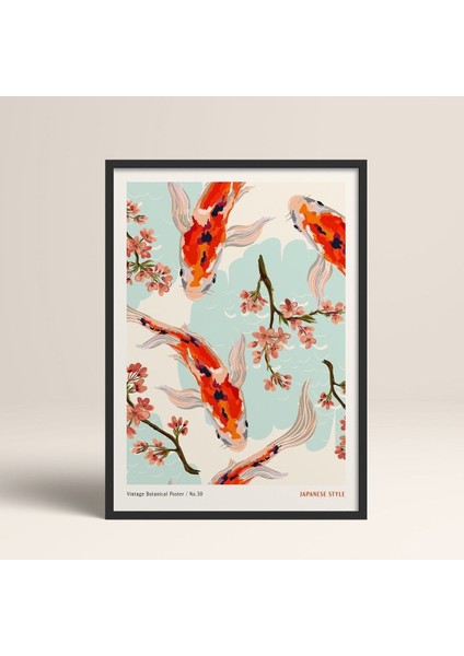 Elite Çerçeveli Japon Tarzı Nanbara Sakujiro Tablo 30X40CM 40X60CM 50X70CM Siyah Beyaz Ahşap JPN075 1 Adet