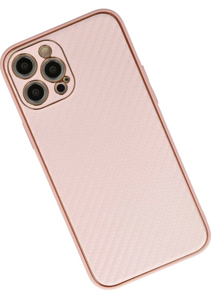 Newface iPhone 12 Pro Max Kılıf Coco Karbon Silikon - Pembe