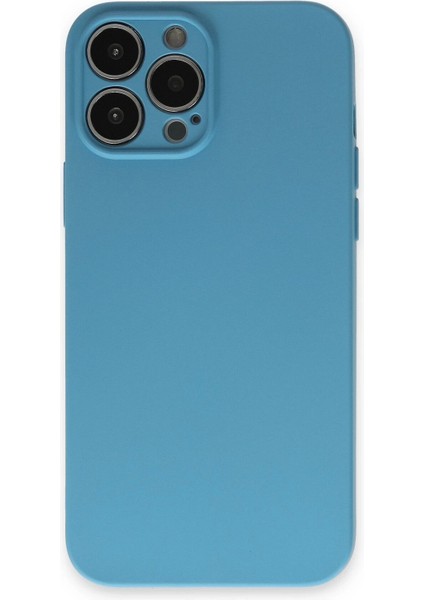 Newface iPhone 15 Pro Max Kılıf Nano Içi Kadife Silikon - Mavi