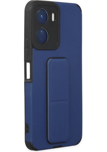 Newface Vivo Y16 Kılıf Mega Standlı Silikon - Mavi fiyatları