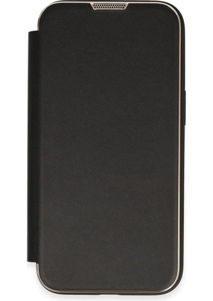 Newface iPhone 14 Pro Max Kılıf Dolpin Kapaklı - Siyah