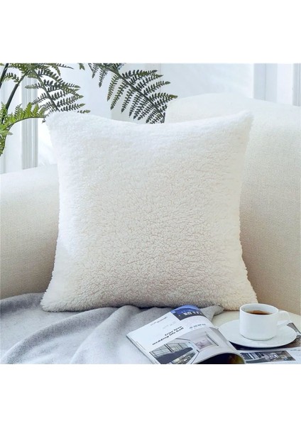 Elite Peluş Teddy Puffy Dekoratif Yastık Kırlent Kılıfı 43X43 1 Adet