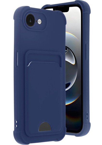 Newface Apple iPhone 16E Kelvin Kartvizitli Silikon - Lacivert