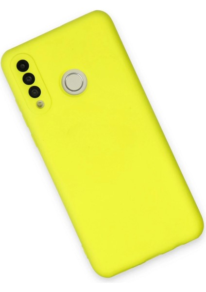 Newface Huawei P30 Lite Kılıf Nano Içi Kadife Silikon - Sarı modelleri