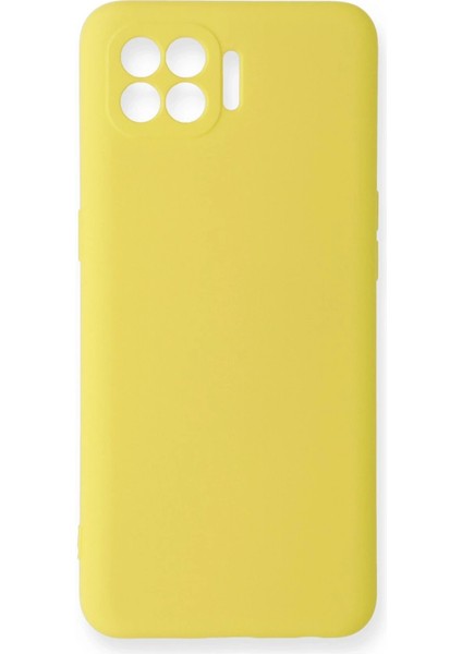 Newface Oppo Reno 4 Lite Kılıf Nano Içi Kadife Silikon - Sarı