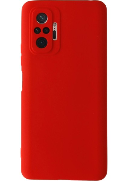 Newface Xiaomi Redmi Note 10 Pro Kılıf Nano Içi Kadife Silikon - Kırmızı