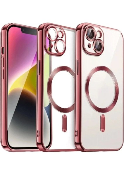 Newface iPhone 15 Kılıf Kross Magneticsafe Kapak - Kırmızı