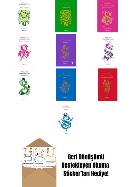 William Shakespeare 10 Kitap Set + Okuma Sticker'ları