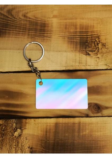 Elite Pastel Renk Pink Blue Pembe Mavi Ince Metal Anahtarlık 1 Adet
