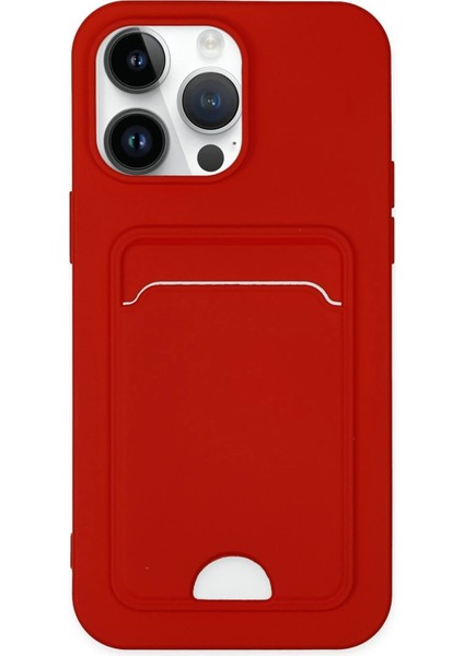 Newface iPhone 14 Pro Kılıf Kelvin Kartvizitli Silikon - Kırmızı