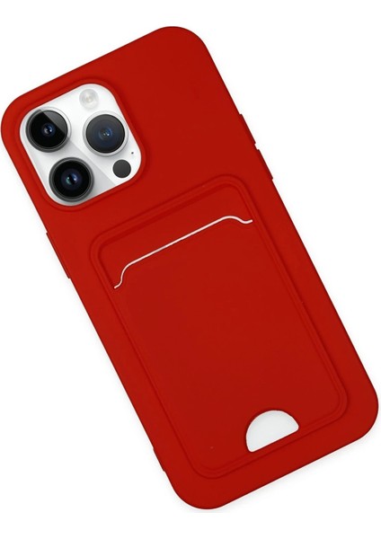 Newface iPhone 14 Pro Kılıf Kelvin Kartvizitli Silikon - Kırmızı