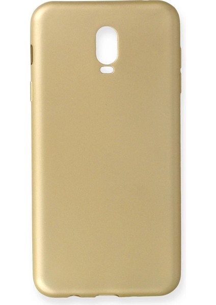 Newface Samsung Galaxy C8 Kılıf First Silikon - Gold