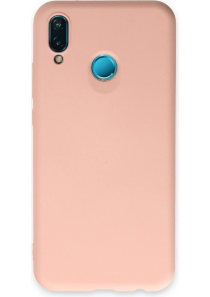 Newface Huawei P20 Lite Kılıf Nano Içi Kadife Silikon - Pudra