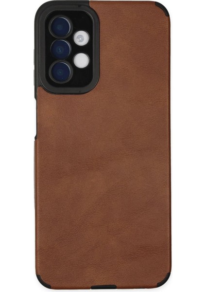 Newface Samsung Galaxy A04S Kılıf Loop Deri Silikon - Kahverengi