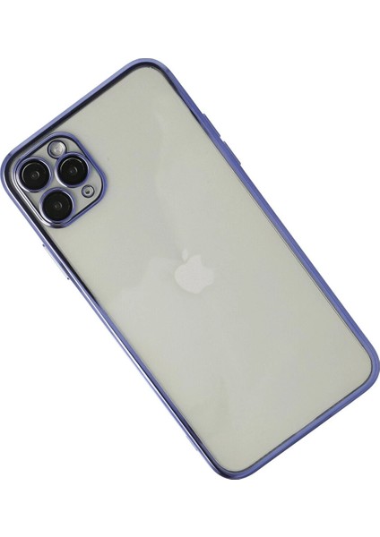 Newface iPhone 11 Pro Max Kılıf Razer Lensli Silikon - Mor