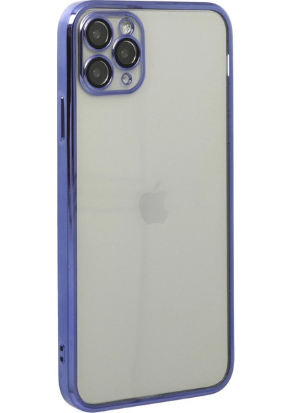 Newface iPhone 11 Pro Max Kılıf Razer Lensli Silikon - Mor