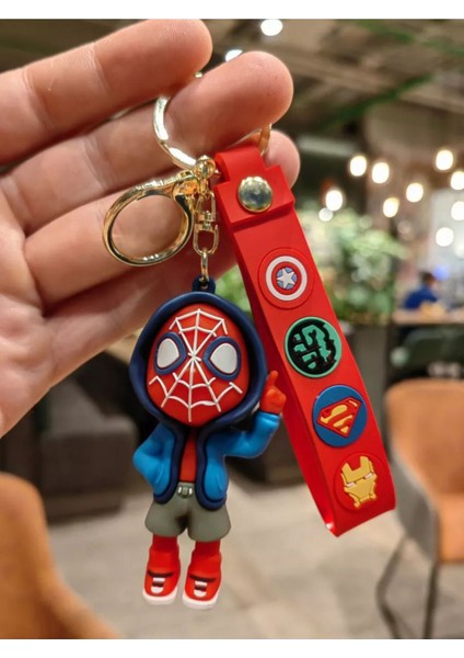 Elite Kapüşonlu Örümcek Adam Spiderman Çocuk Erkek Anahtarlık 1 Adet