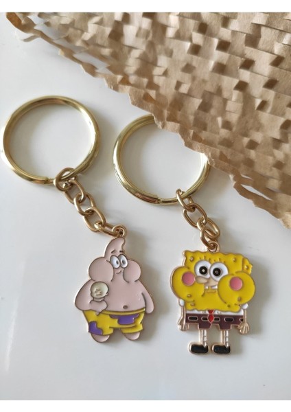 Elite Sünger Bob ve Patrick Çift Anahtarlık 1 Adet