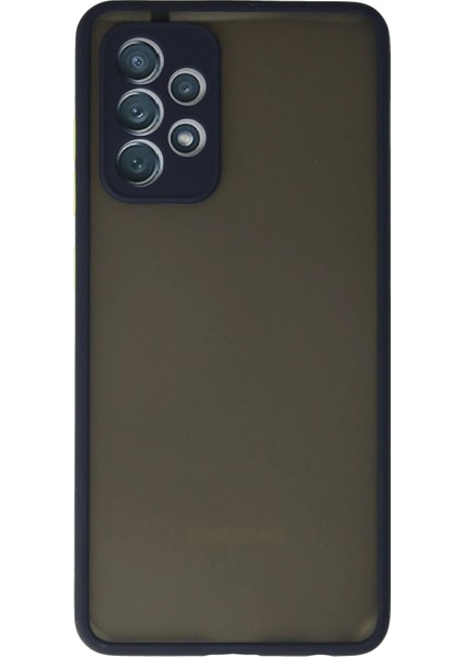 Newface Samsung Galaxy A72 Kılıf Montreal Silikon Kapak - Lacivert