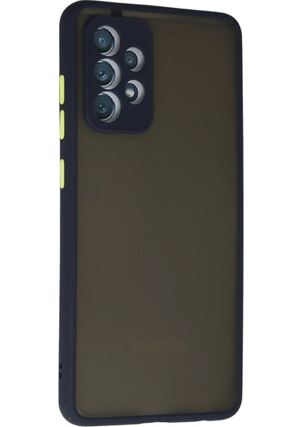 Newface Samsung Galaxy A72 Kılıf Montreal Silikon Kapak - Lacivert