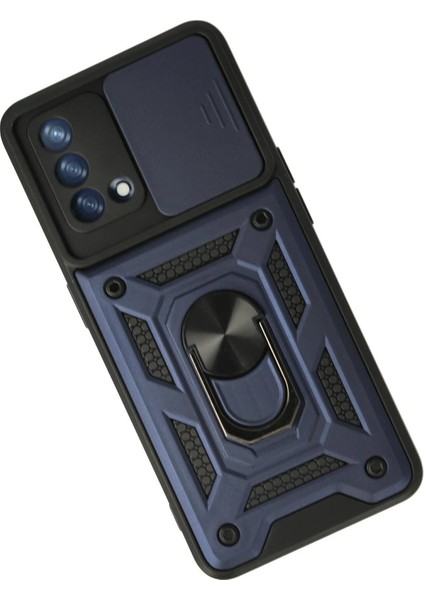 Newface Oppo A74 4g Kılıf Pars Lens Yüzüklü Silikon - Lacivert fiyatları