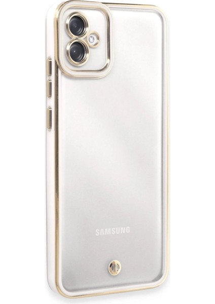 Newface Samsung Galaxy A04E Kılıf Liva Lens Silikon - Beyaz
