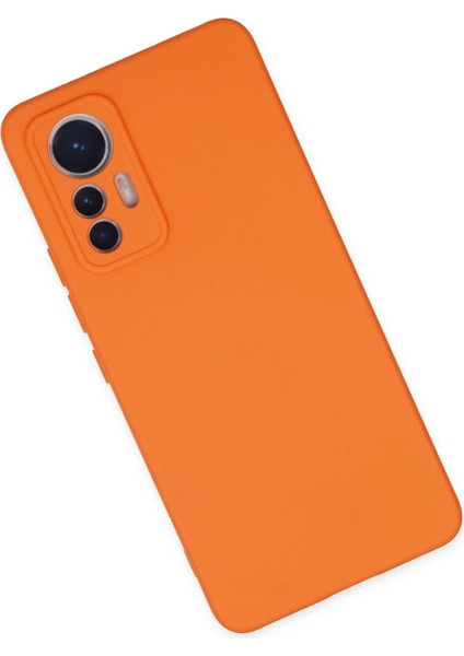 Newface Xiaomi Mi 12 Lite Kılıf Nano Içi Kadife Silikon - Turuncu modelleri