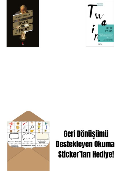 Insan Nedir? + Çifte Kavrulmuş Bir Dedektiflik Öyküsü + Okuma Sticker'ları