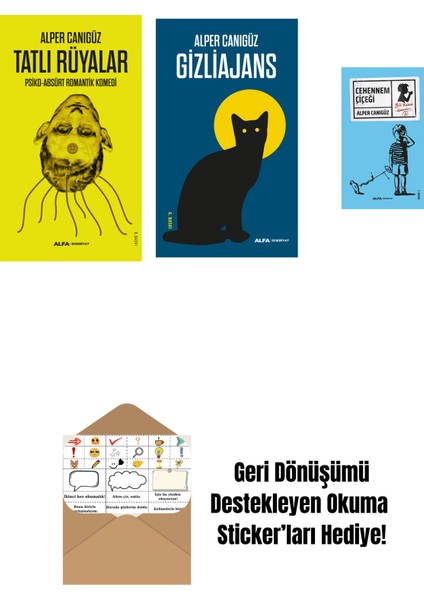 Tatlı Rüyalar + Gizliajans + Cehennem Çiçeği + Okuma Sticker'ları