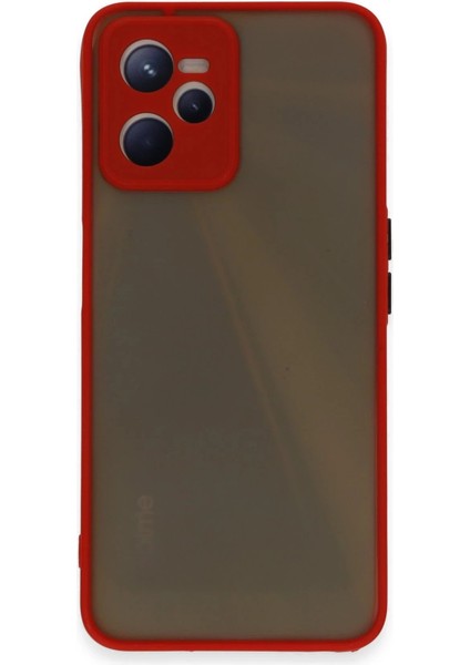 Newface Realme C35 Kılıf Montreal Silikon Kapak - Kırmızı