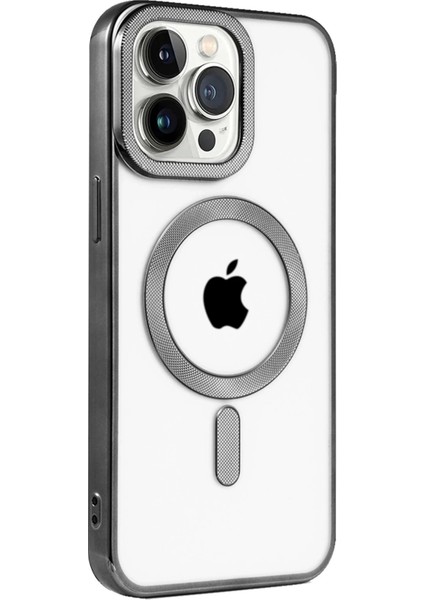 Newface iPhone 15 Pro Max Kılıf Kronos Magsafe Kapak - Siyah