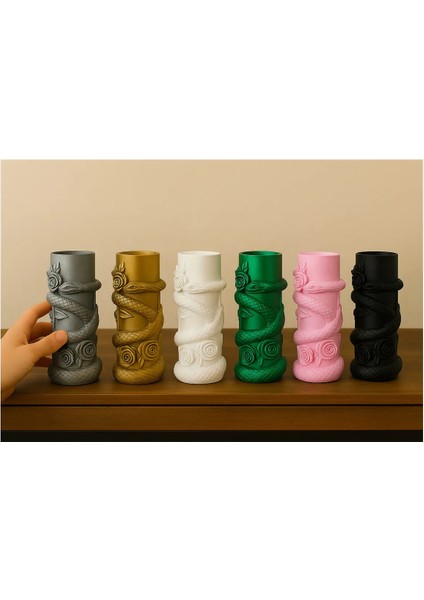 Yılan Figürlü Dekoratif Sütun Biblo