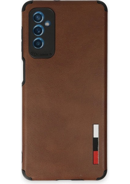 Newface Samsung Galaxy M52 5g Kılıf Loop Deri Silikon - Kahverengi