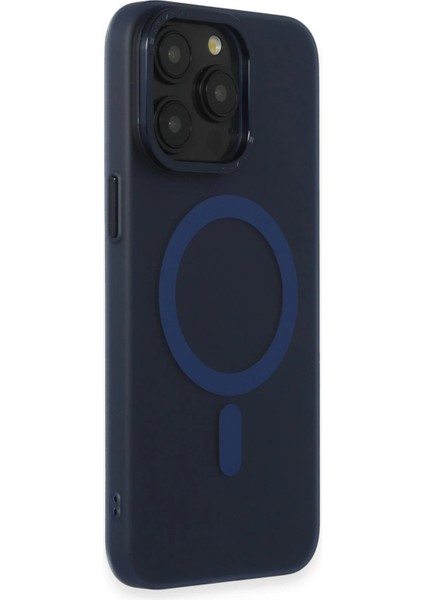 Newface iPhone 15 Pro Max Kılıf Lodos Magneticsafe Mat Kapak - Mavi
