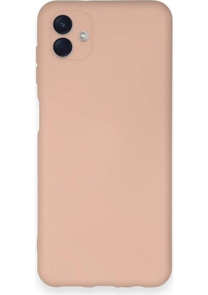 Newface Samsung Galaxy A04 Kılıf Nano Içi Kadife Silikon - Pudra