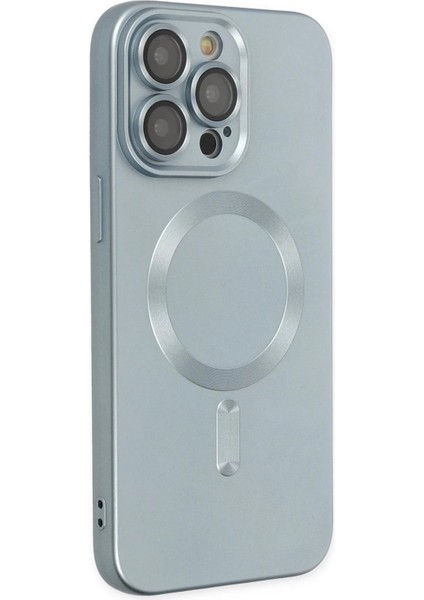 Newface iPhone 14 Pro Kılıf Moshi Lens Magneticsafe Silikon - Sierra Blue fiyatları