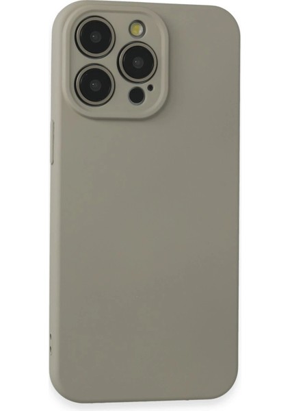 Newface iPhone 15 Pro Max Kılıf Nano Içi Kadife Silikon - Beyaz Titanyum