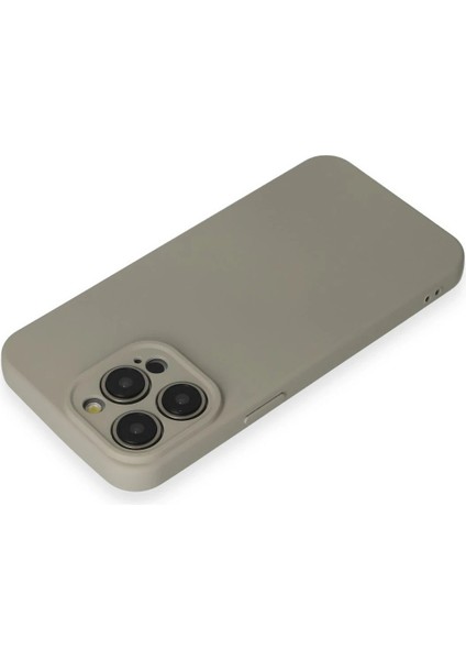 Newface iPhone 15 Pro Max Kılıf Nano Içi Kadife Silikon - Beyaz Titanyum modelleri