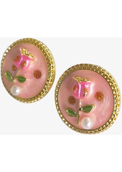 Pembe Mineli Kadın Küpe fiyatları